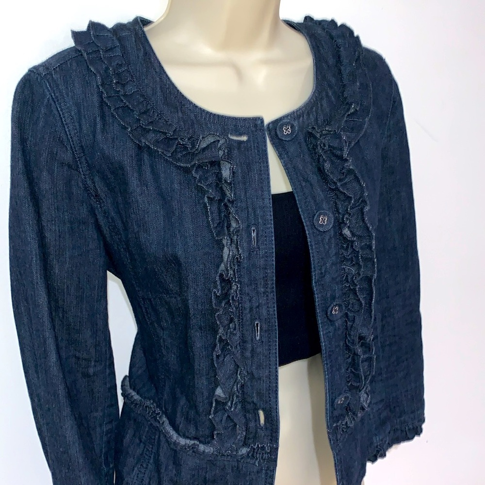 Ann Taylor Loft Dark Denim Lady Jacket
